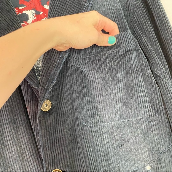 Vintage Marithe Francois Girbaud Corduroy Jacket Mens Size XL Blue Distressed 90 - Picture 5 of 15